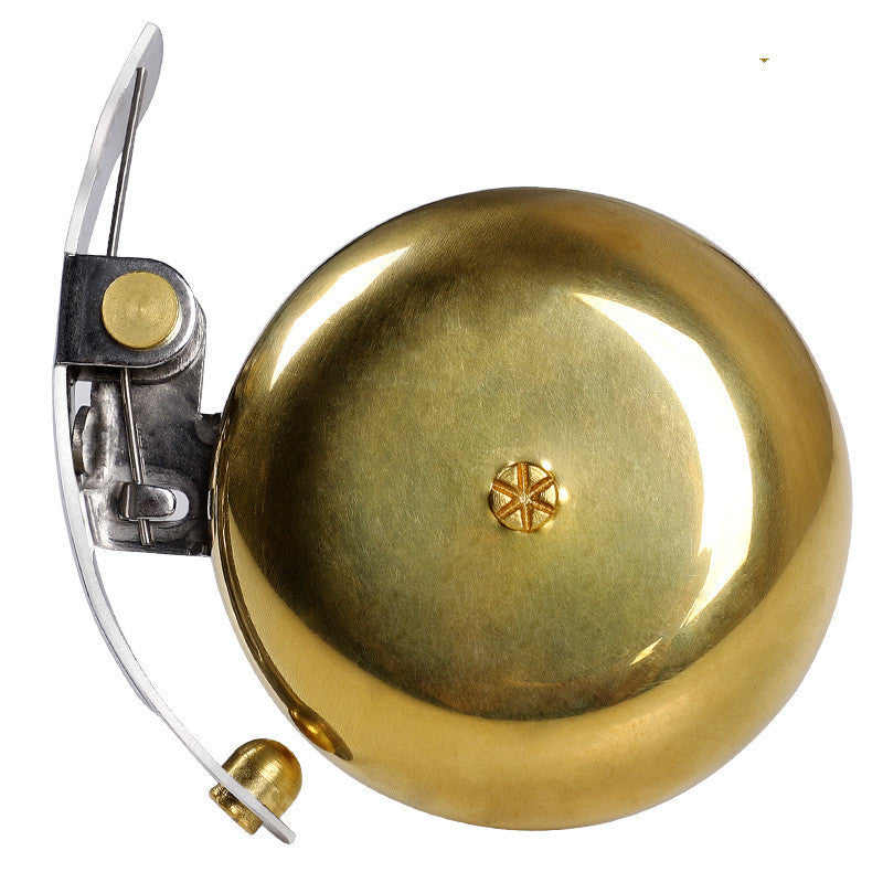 Gold Vintage-Style Bicycle Bell on a white background