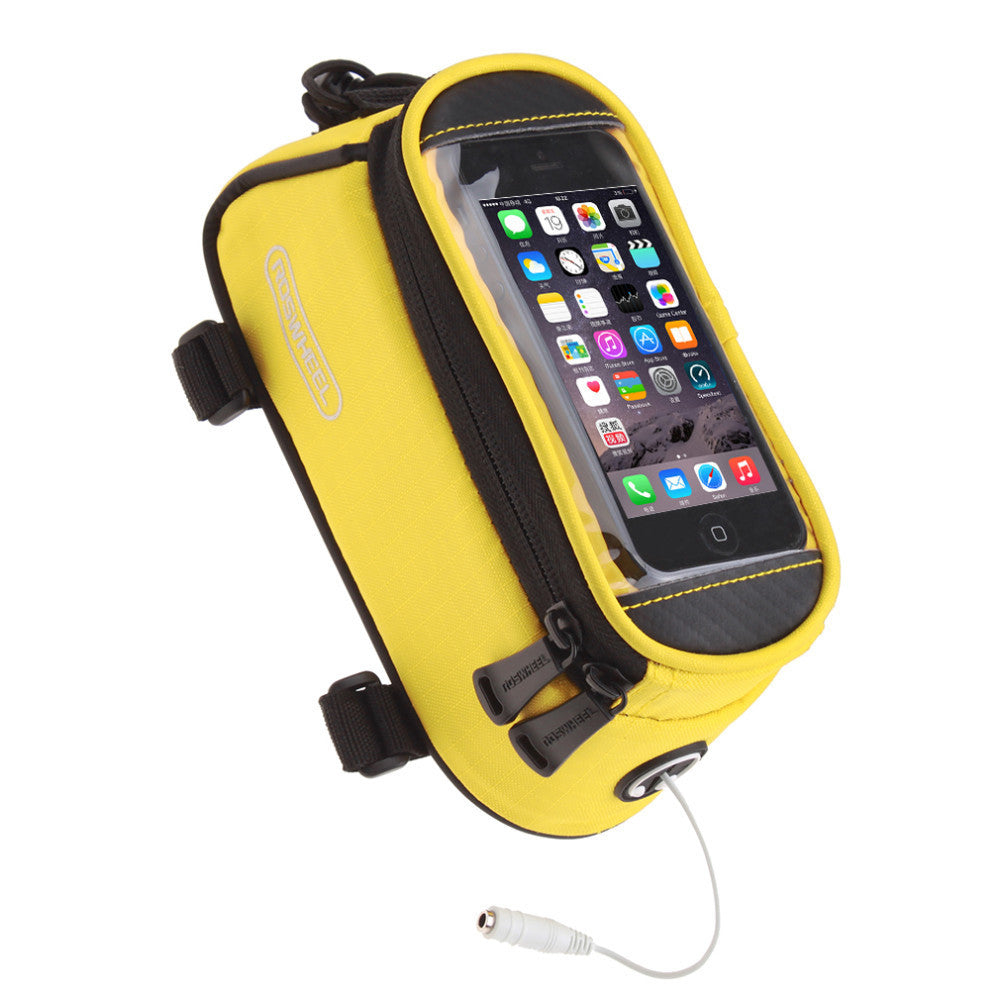 Bicycle Top Tube Bag w/Phone Pocket