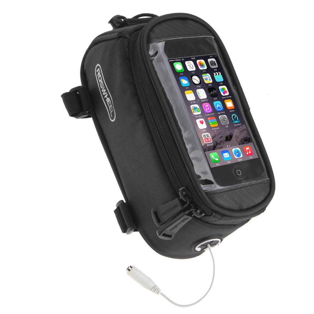 Bicycle Top Tube Bag w/Phone Pocket