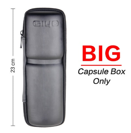 Black bicycle tool bag with dimensions and 'GILO' branding on a white background