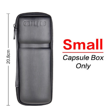 Black bicycle tool bag with dimensions and 'Small' label on a white background