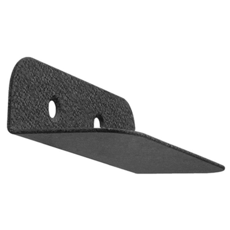 Black metal support pertaining to a Bicycle Wall Mount Rack on a white background