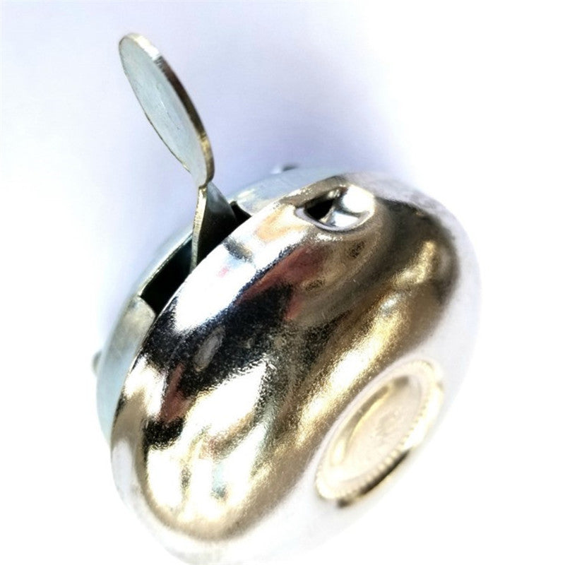 Close-up of a Classic Steel Bicycle Bell on a white background