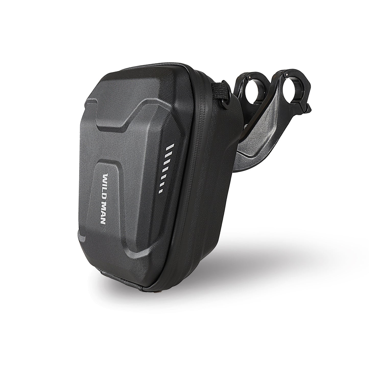 Black EVA Hard Shell Bicycle Handlebar Bag on a white background