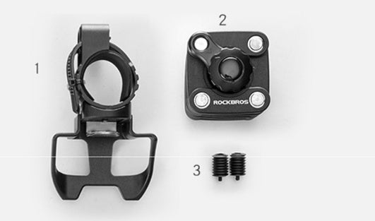 Black Extendable Bicycle Lock components on a white background