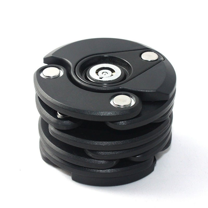 Black Extendable Bicycle Lock on a white background