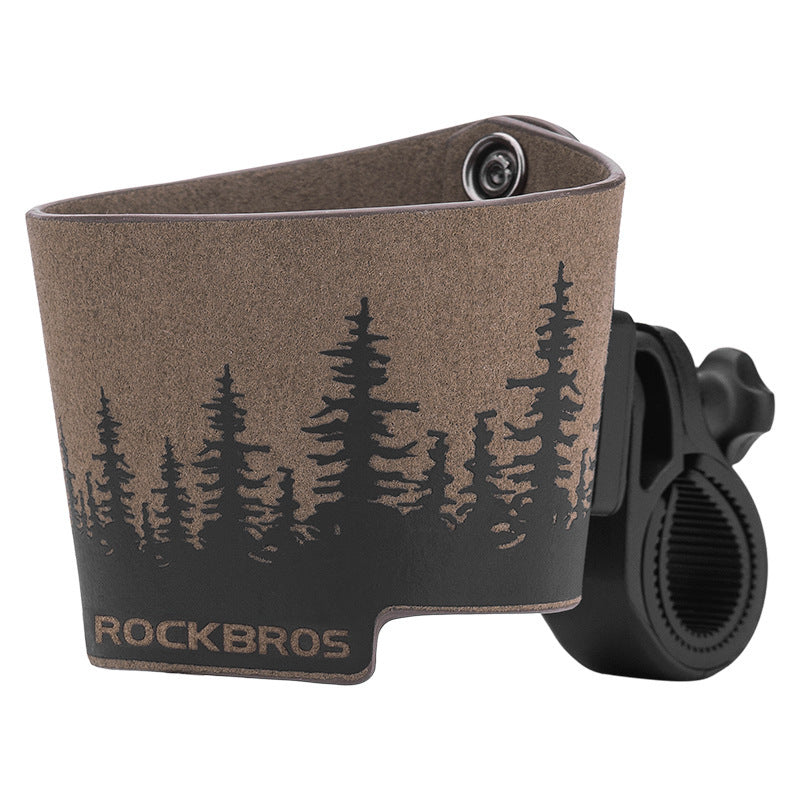 Bike cup holder with tree design and 'RockBros' branding on a white background