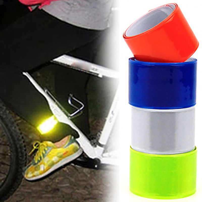 Hi-Viz Reflective Bicycle Arm/Leg Bands on a blurred background