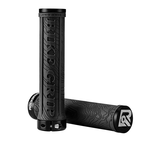 Black bike habdlebar grips with 'Bike Grip' branding on a white background