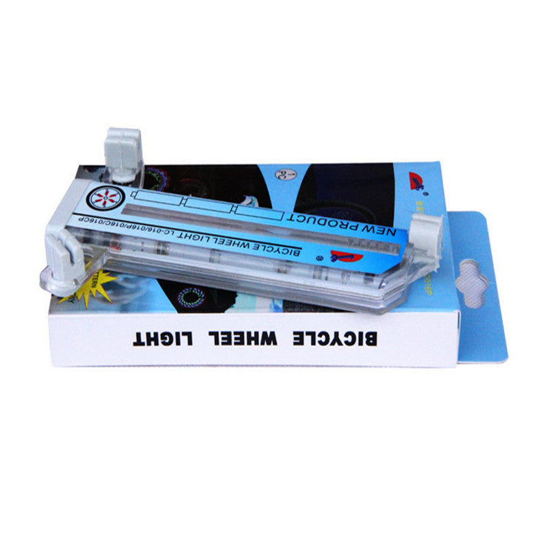 Multicoloured bicycle LED Wheel Light on a white background