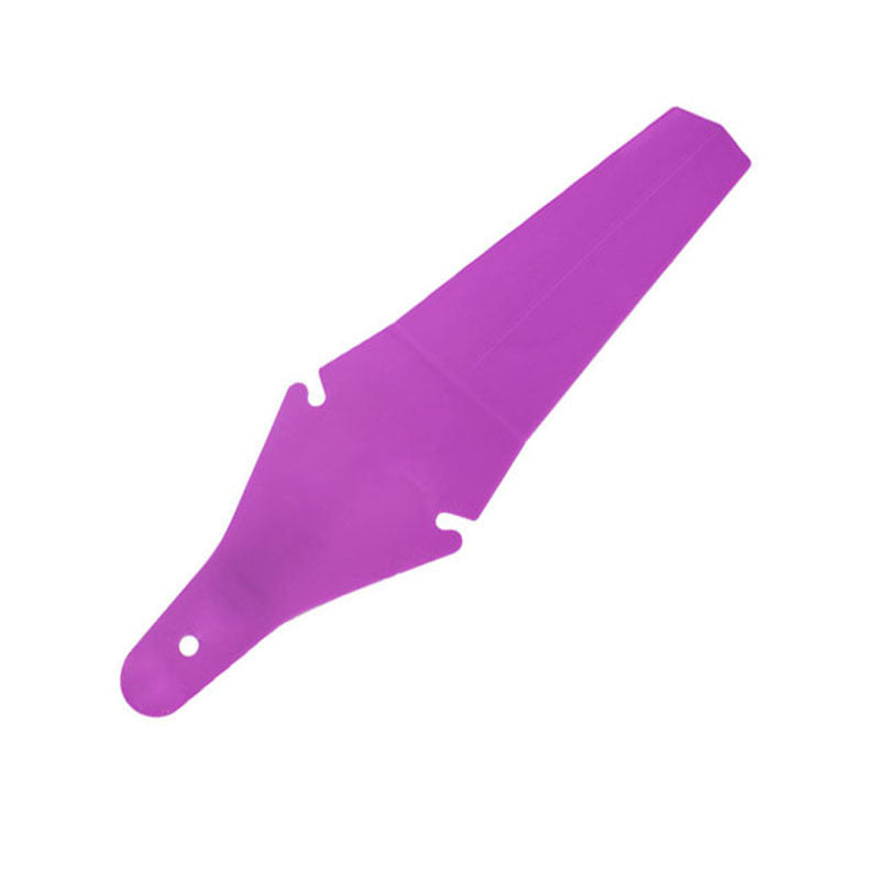 Lilac snap-on rear bicycle mudguard on a white background