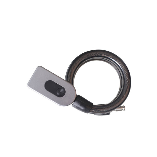 Black Rechargeable Smart Bicycle Lock on a white background