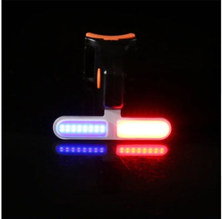 Rechargeable USB Bicycle Rear Light with multiple LED lights on a black background