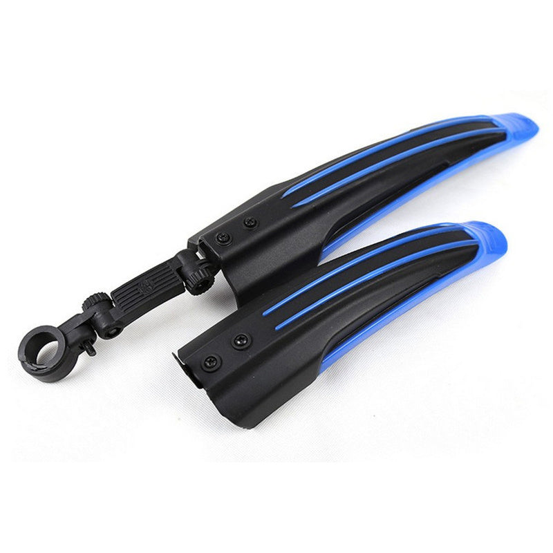 Black and blue Road Bicycle Mudguards on a white background