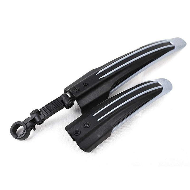 Black and gray Road Bicycle Mudguards on a white background