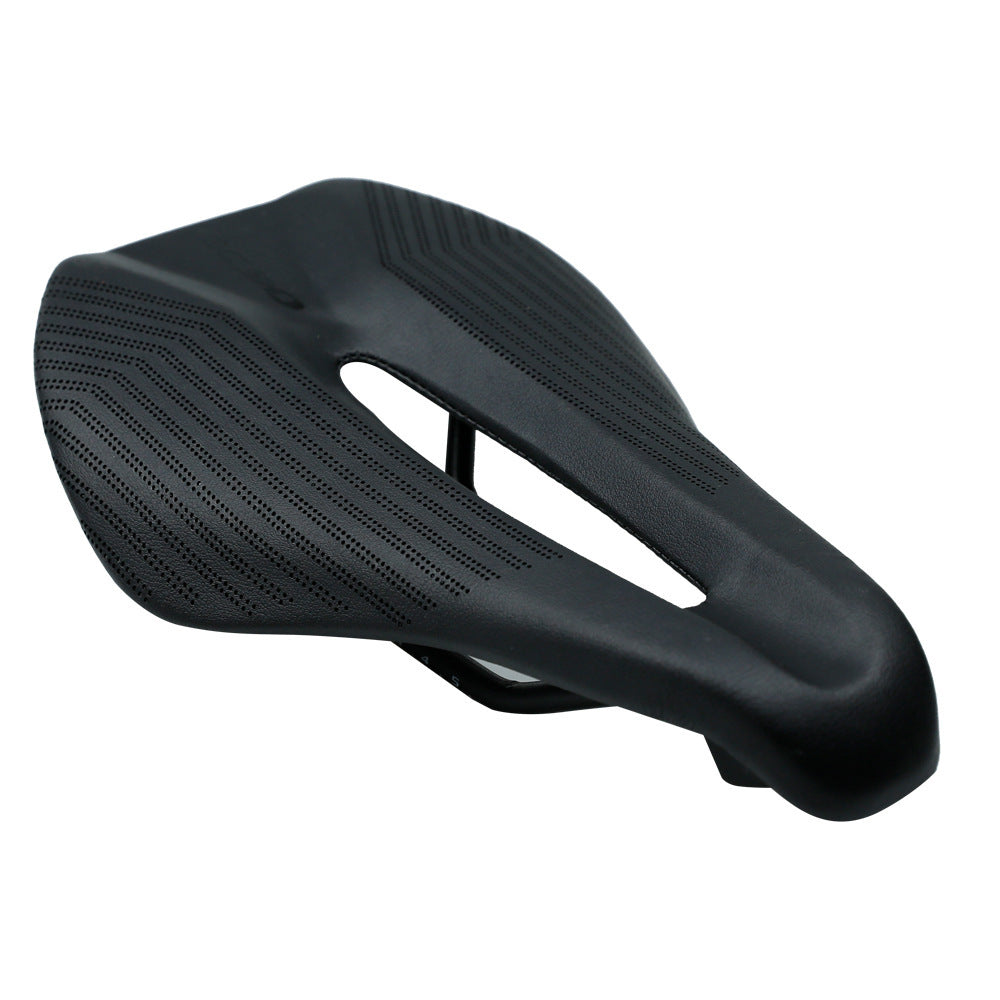 Short Nose Black Lightweight Bicycle Saddle on a white background