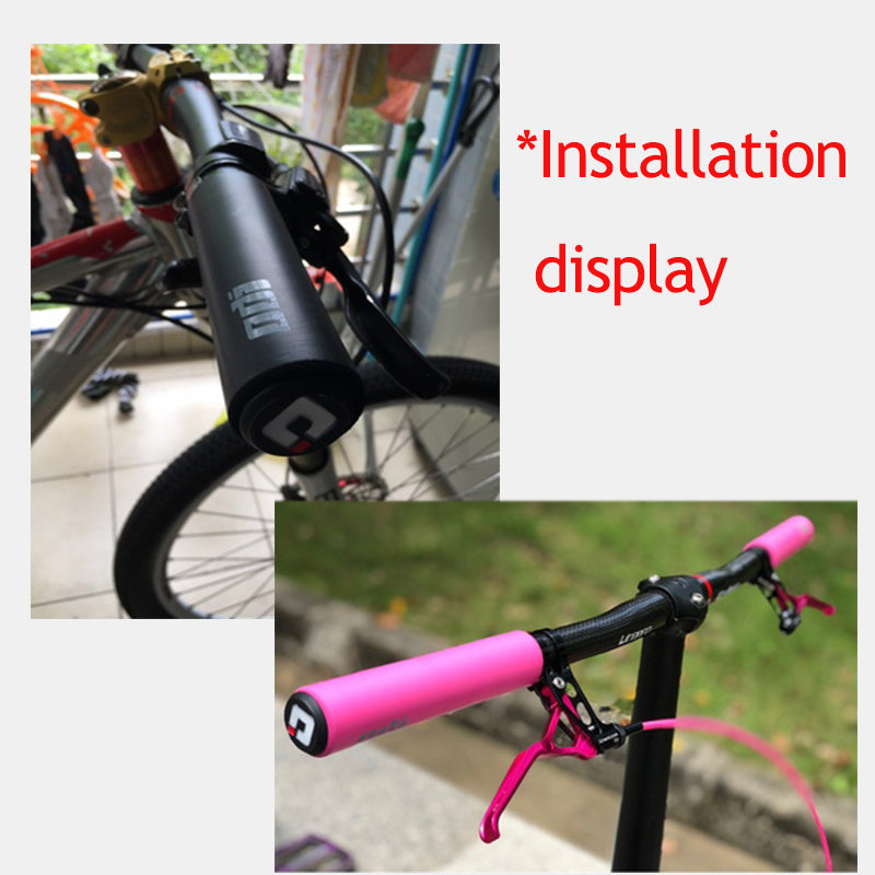 Ponk Silicone Bicycle Handlebar Grips, showing installation display text.