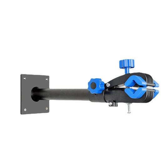 Black and blue Wall-mounted Bicycle Maintenance Support on a white background