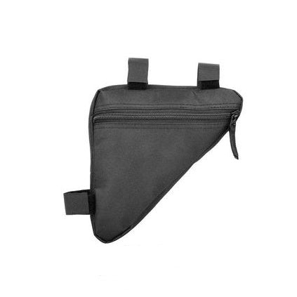 Black Waterproof Bicycle Framebag with straps on a white background