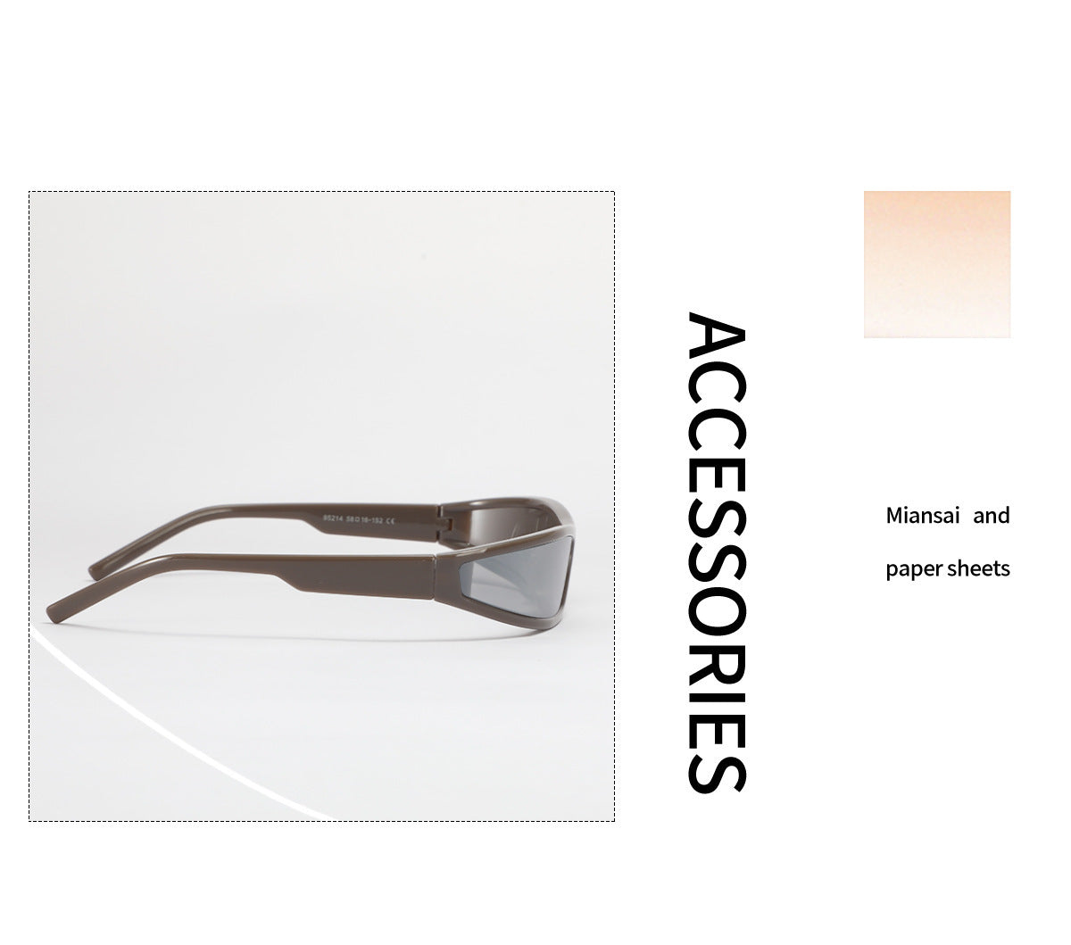 Black cycling sunglasses on a white background 